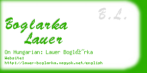 boglarka lauer business card